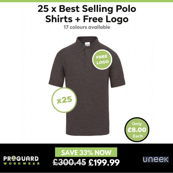 25x Best Selling Polo Shirts + Free Logo Thumbnail