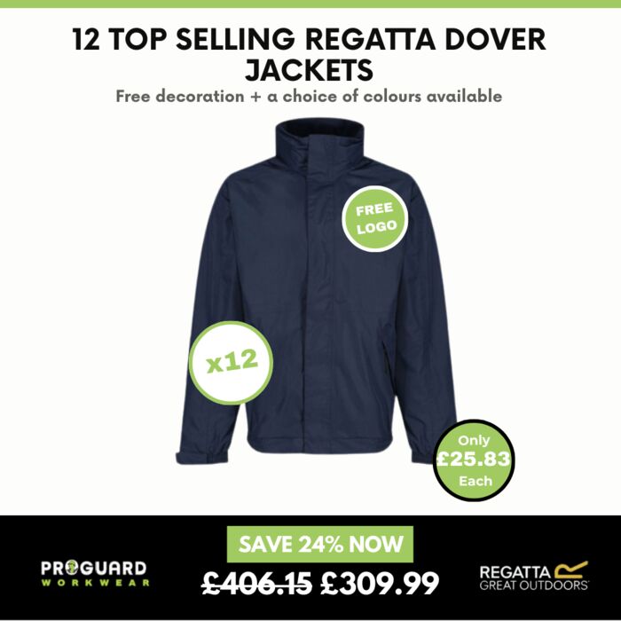 12 x Top selling Regatta Dover Jackets + free logo Thumbnail