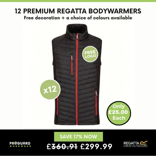 12 x Premium Regatta Bodywarmers + Free logo Thumbnail