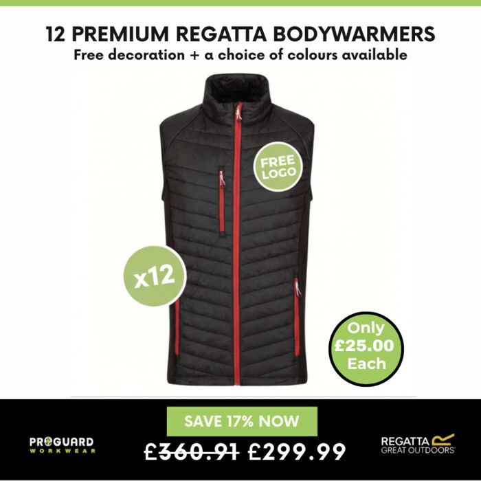 12 x Premium Regatta Bodywarmers + Free logo Thumbnail