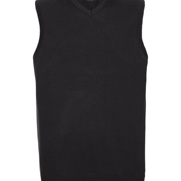 V-neck sleeveless knitted sweater Thumbnail